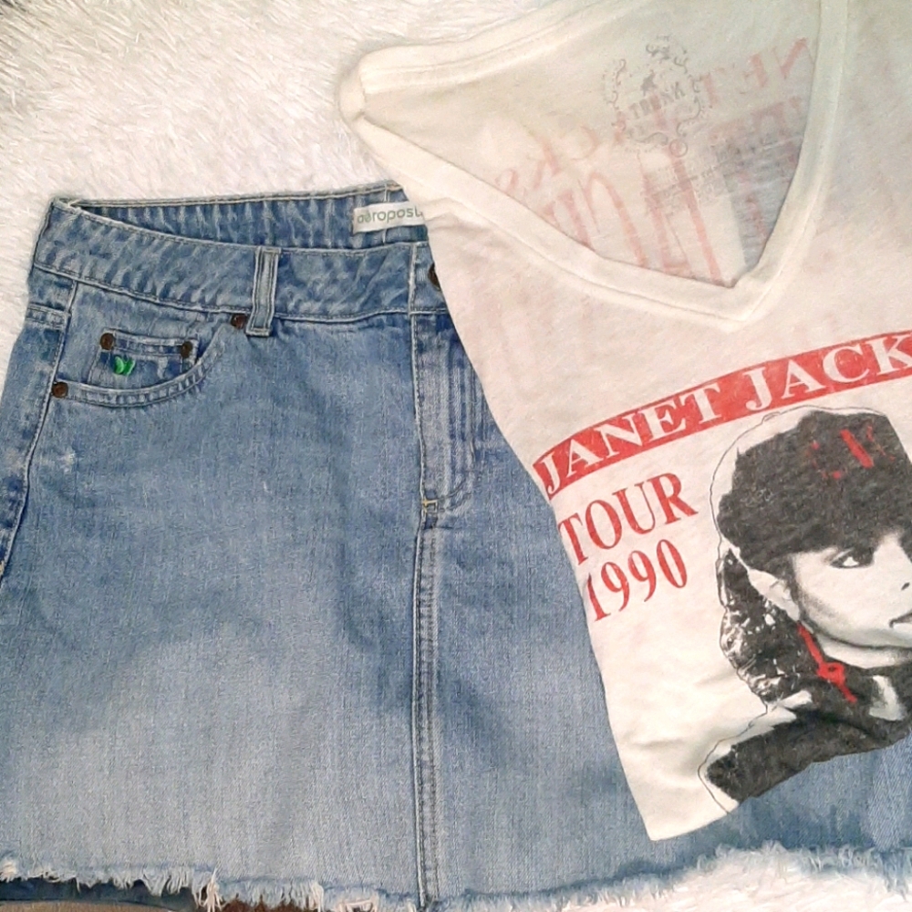 aeropostale jean skirt
